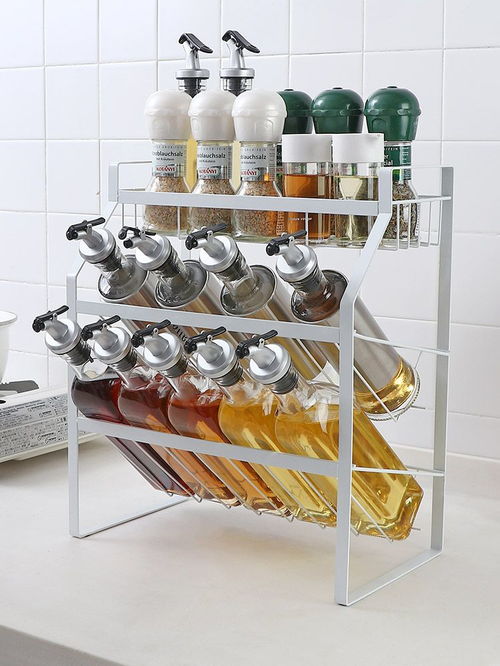 厨房收纳革命 落地调料置物架，打造高效整洁的烹饪空间